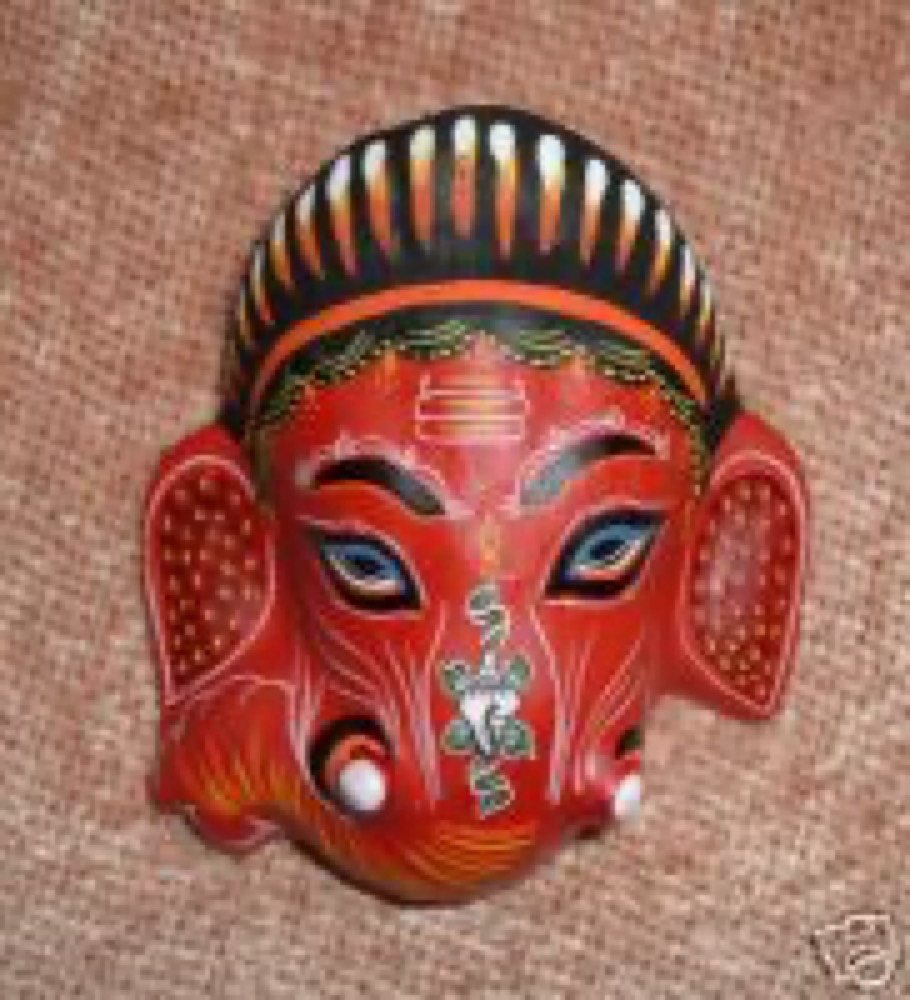 Orange ganesh mask