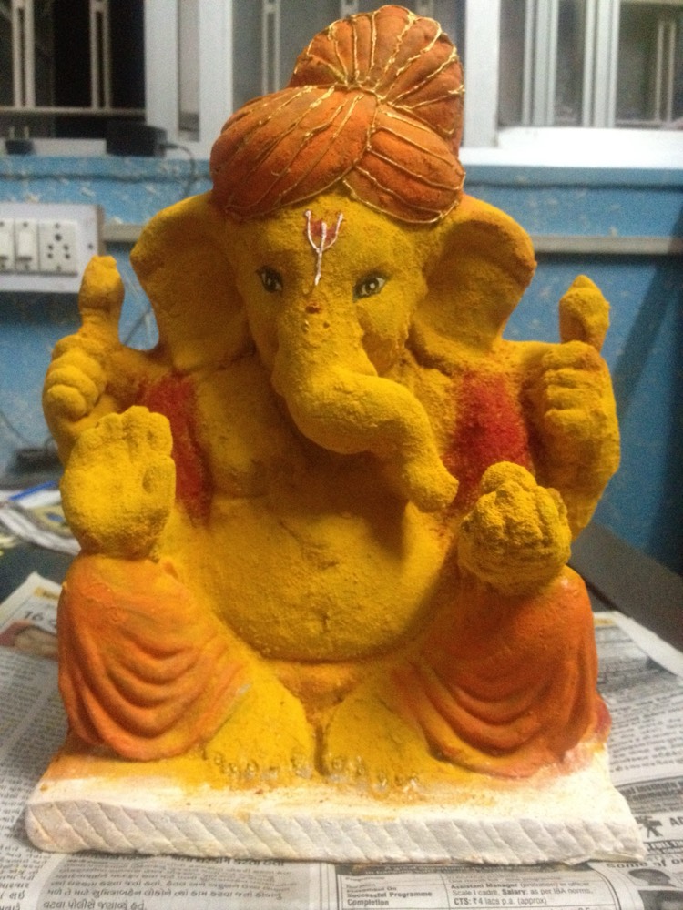 Orange ganpati full mast